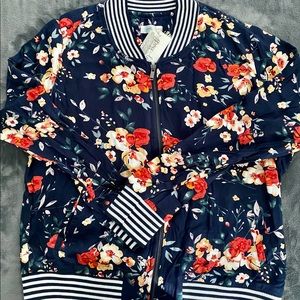 Grace & Lace Floral Bomber Jacket NWT